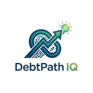 DebtPath IQ™ logo — a path twisting into a rising arrow